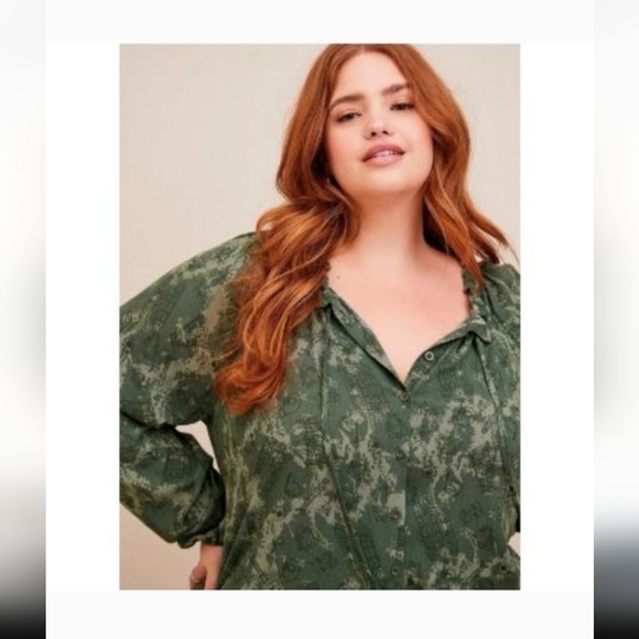 Torrid Green Doctor Who Long Sleeve Blouse - Picture 2 of 4